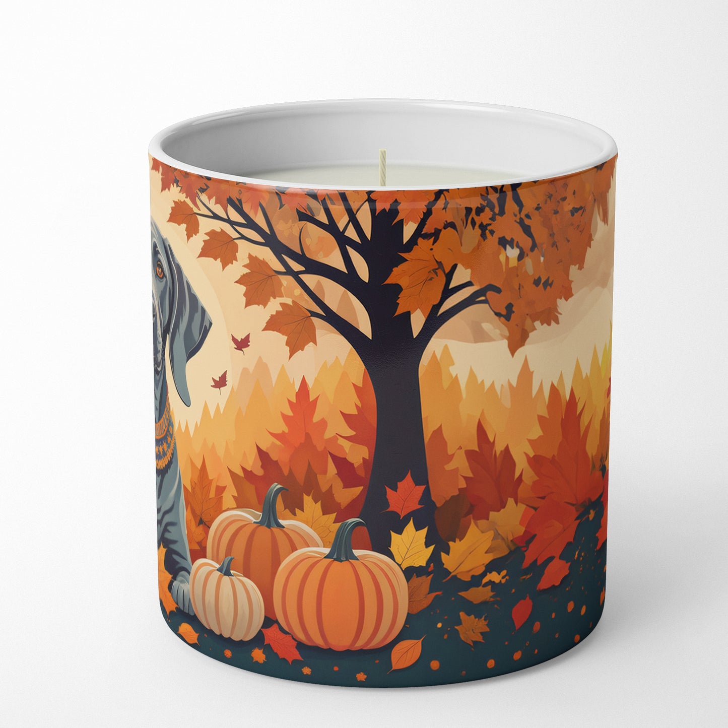 Weimaraner Fall Decorative Soy Candle