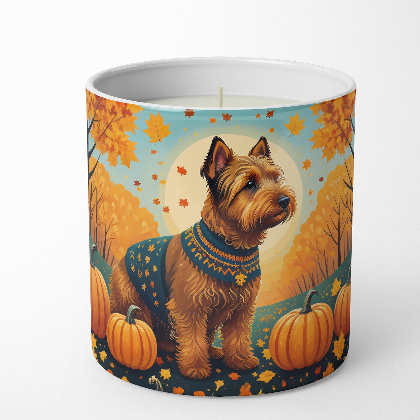 Welsh Terrier Fall Decorative Soy Candle