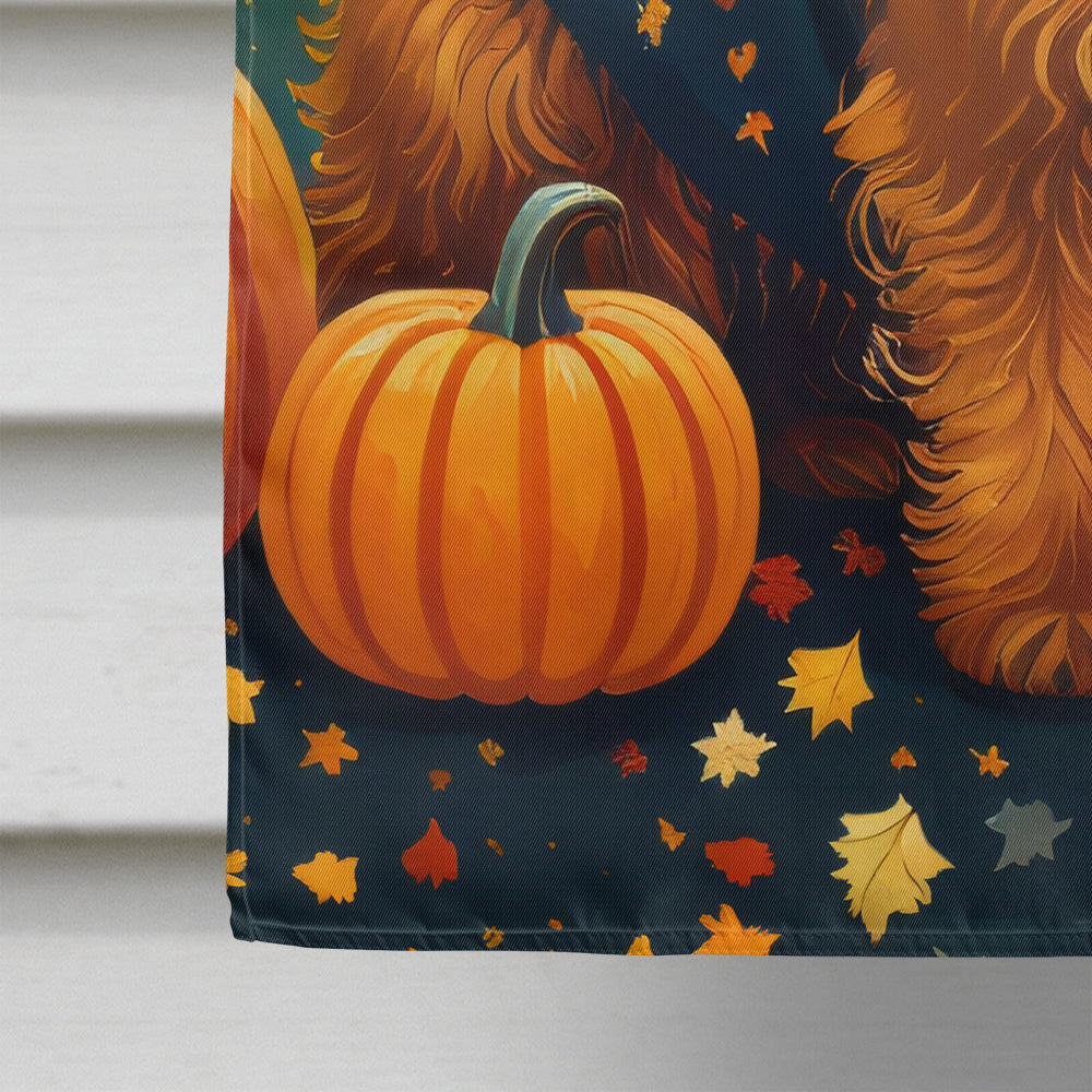 Welsh Terrier Fall House Flag