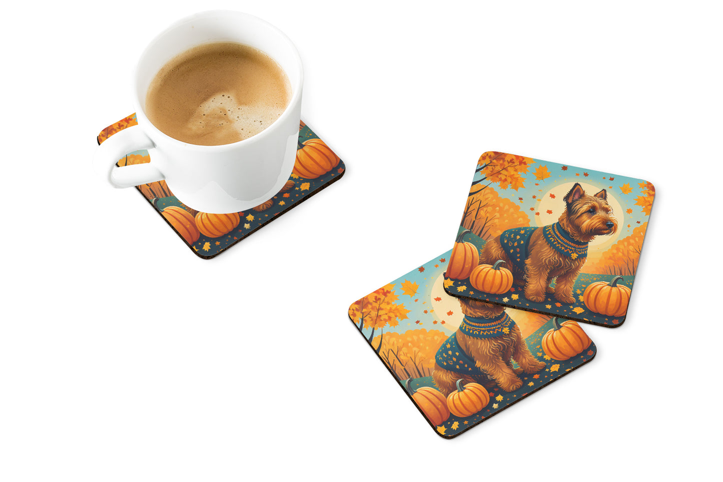 Welsh Terrier Fall Foam Coasters