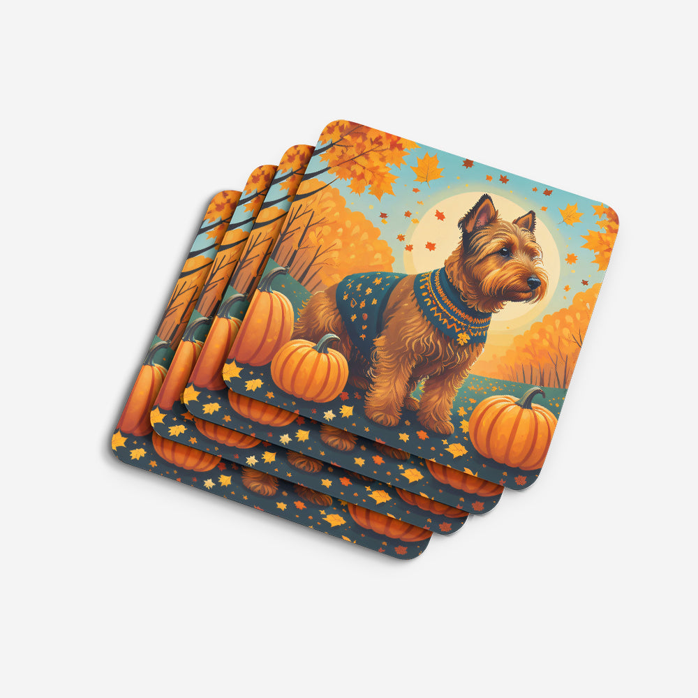 Welsh Terrier Fall Foam Coasters