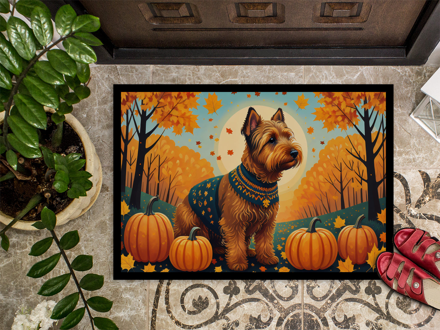 Welsh Terrier Fall Doormat