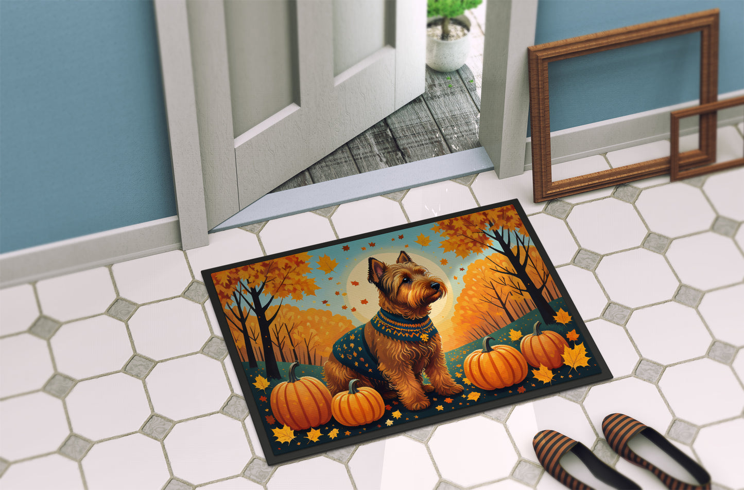 Welsh Terrier Fall Doormat