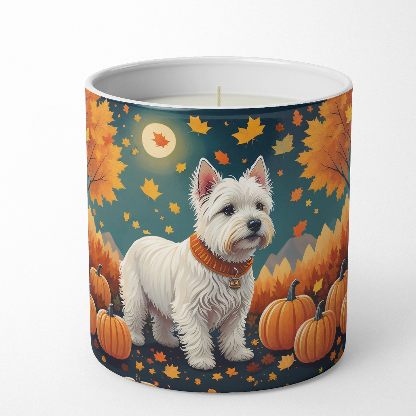Westie Fall Decorative Soy Candle