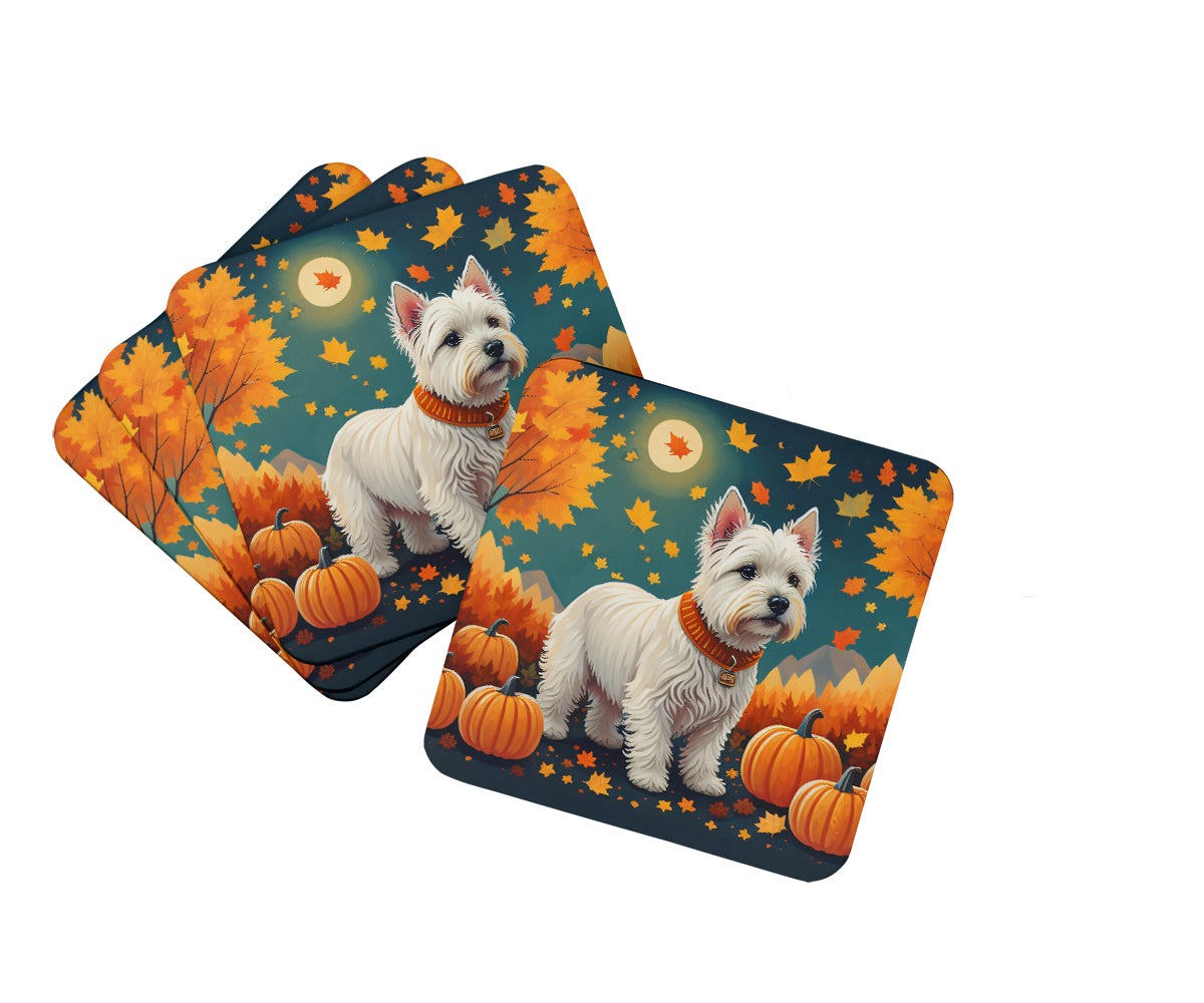 Buy this Westie Fall Foam Coasters