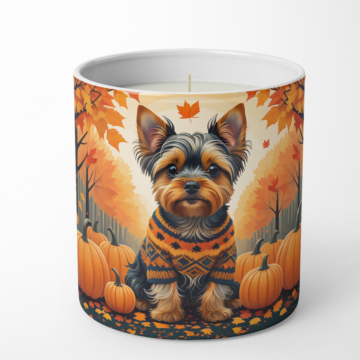 Yorkshire Terrier Fall Decorative Soy Candle