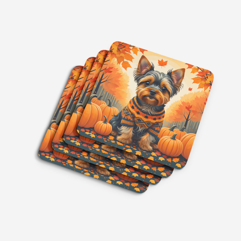 Yorkshire Terrier Fall Foam Coasters