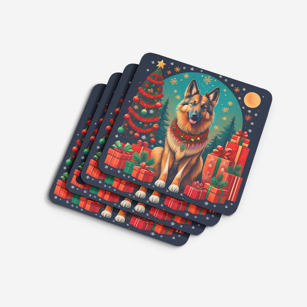Belgian Tervuren Christmas Foam Coasters