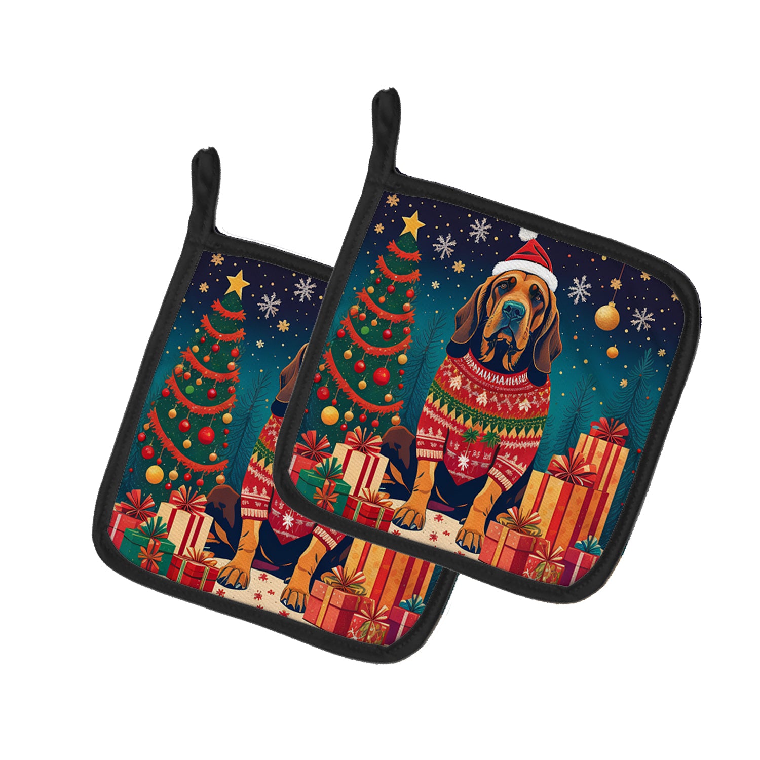 Buy this Bloodhound Christmas Pair of Pot Holders