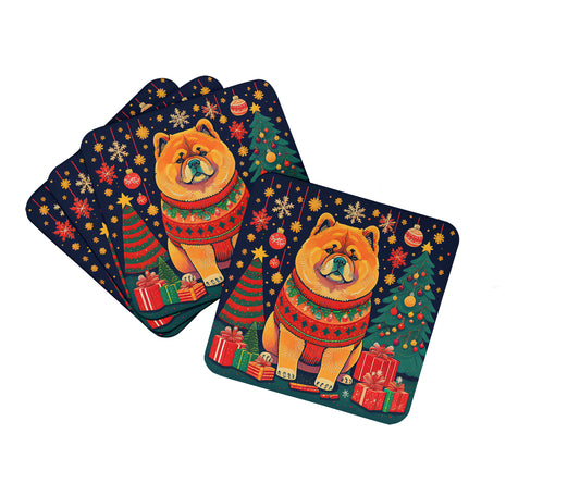 Buy this Chow Chow Christmas Foam Coasters