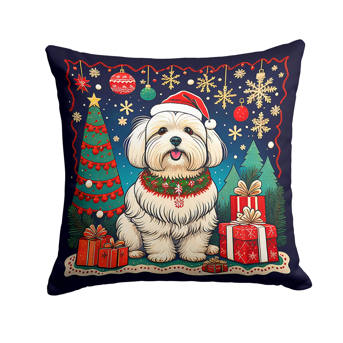 Buy this Coton De Tulear Christmas Throw Pillow