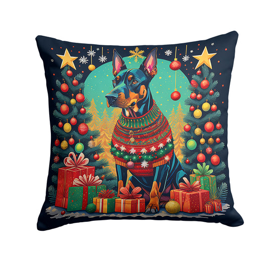 Buy this Doberman Pinscher Christmas Throw Pillow