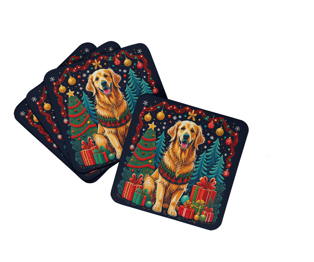 Buy this Golden Retriever Christmas Foam Coasters