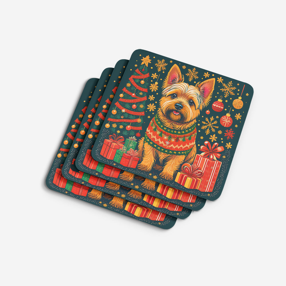 Norwich Terrier Christmas Foam Coasters