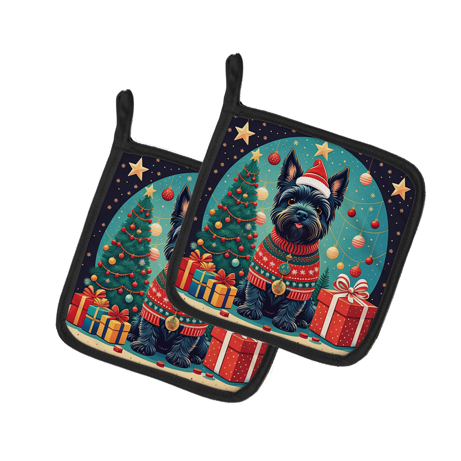 Buy this Scottish Terrier Christmas Pair of Pot Holders
