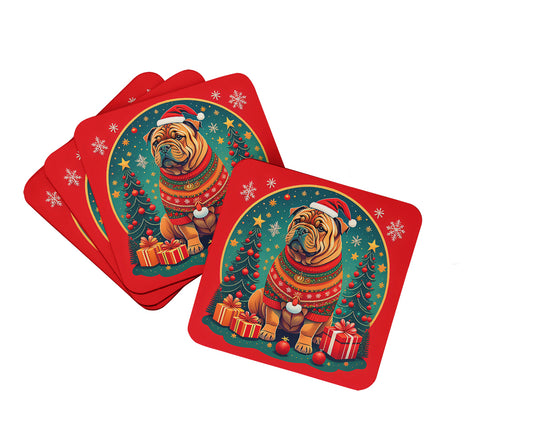 Buy this Shar Pei Christmas Foam Coasters