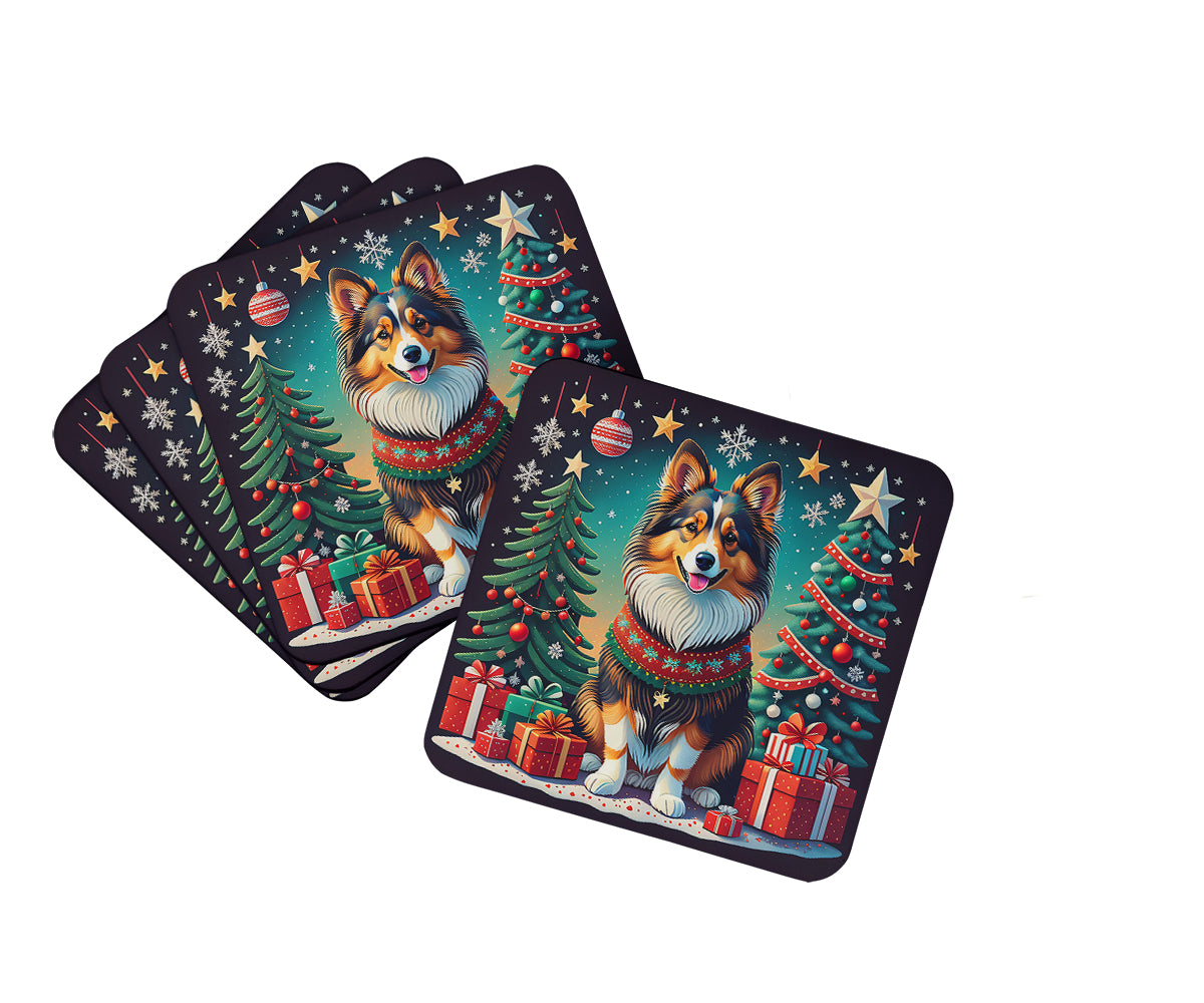 Buy this Sheltie Christmas Foam Coasters