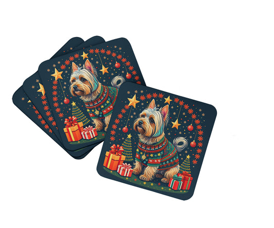 Buy this Silky Terrier Christmas Foam Coasters