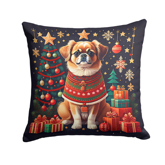 Buy this Tibetan Spaniel Christmas Throw Pillow