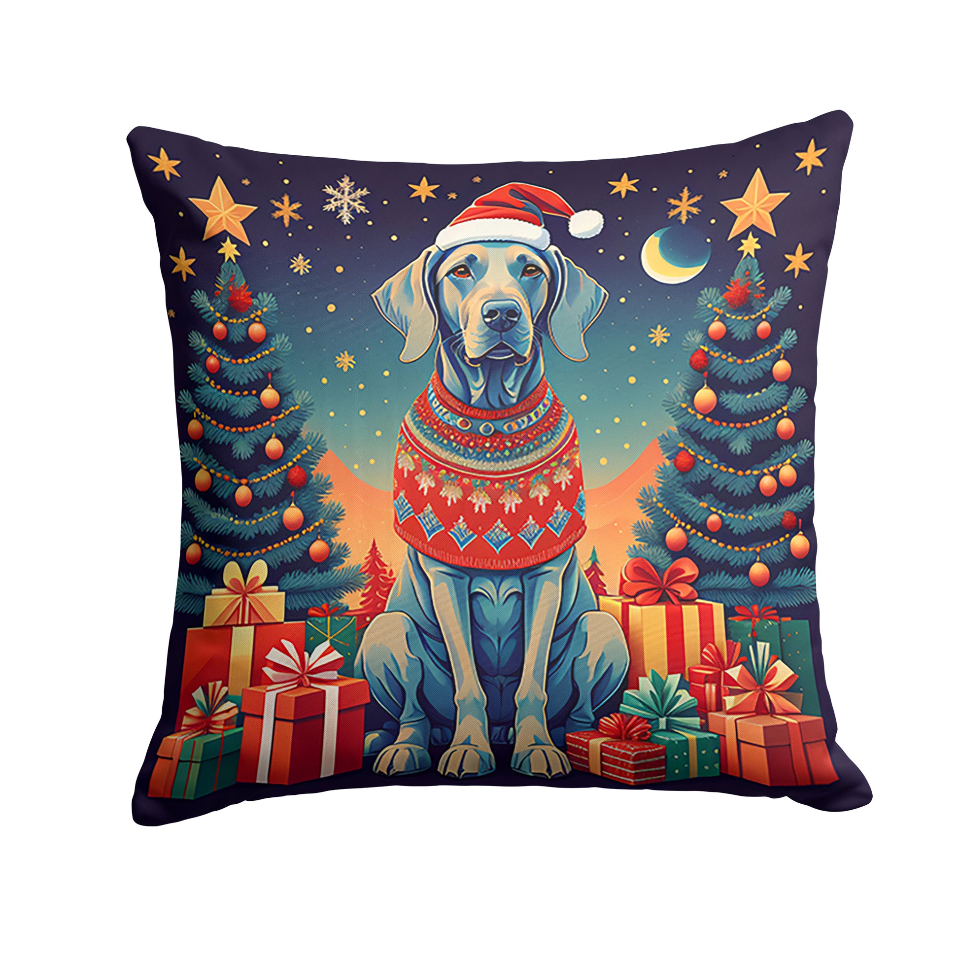 Buy this Weimaraner Christmas Throw Pillow