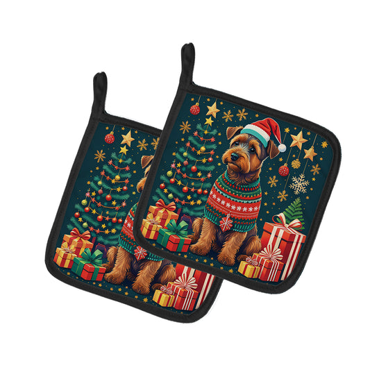 Buy this Welsh Terrier Christmas Pair of Pot Holders