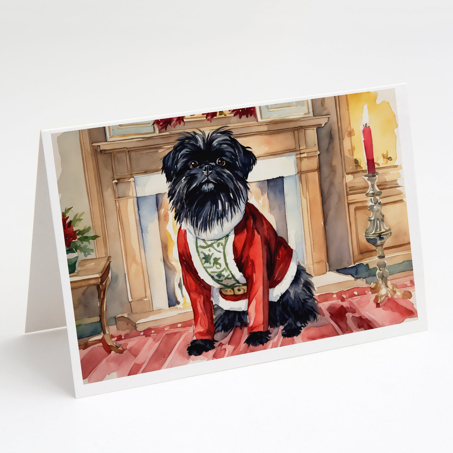 Buy this Affenpinscher Christmas Greeting Cards and Envelopes Pack of 8