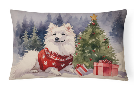 Buy this American Eskimo Christmas Throw Pillow