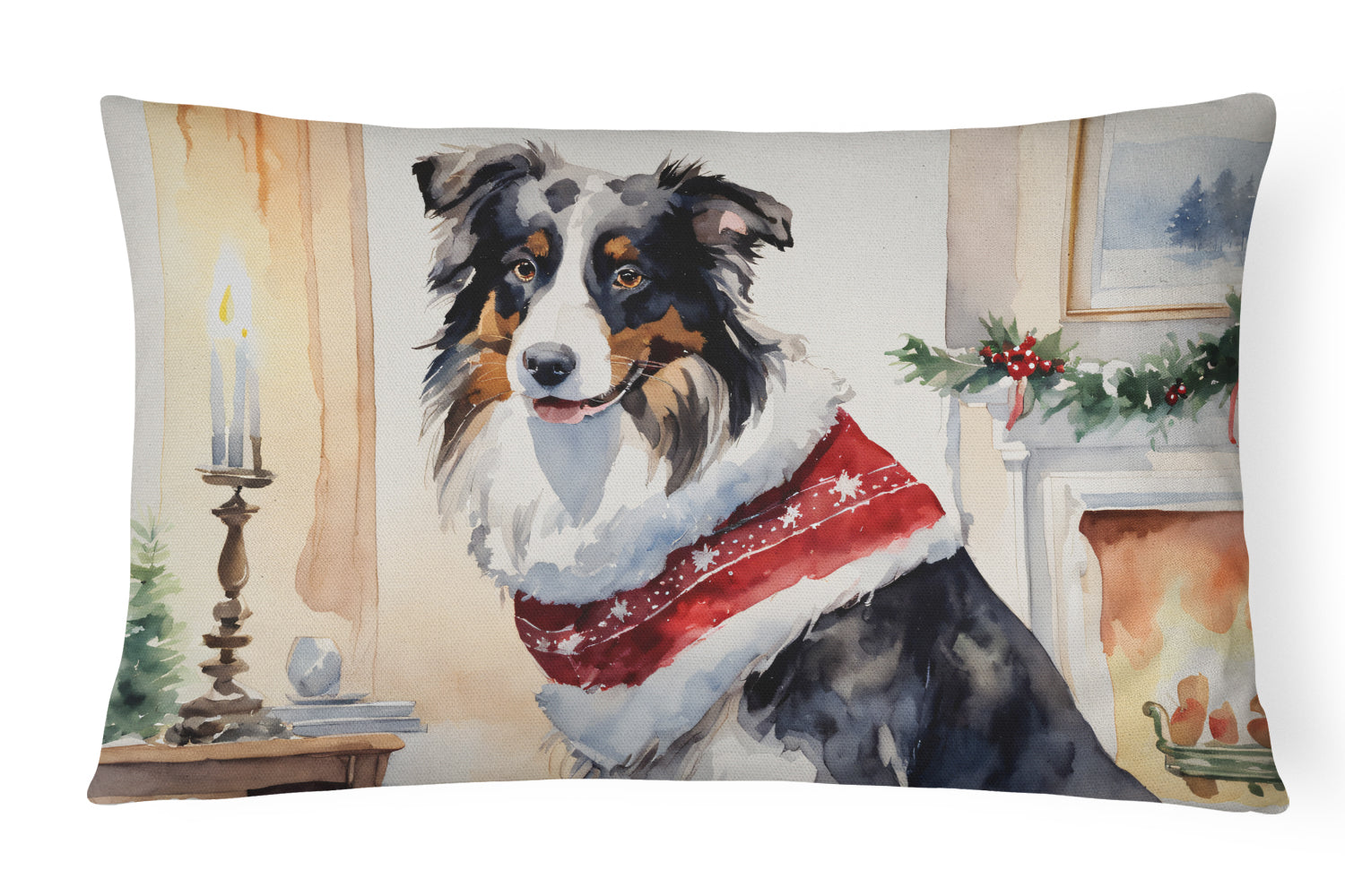 Buy this Australian Shepherd Christmas Throw Pillow