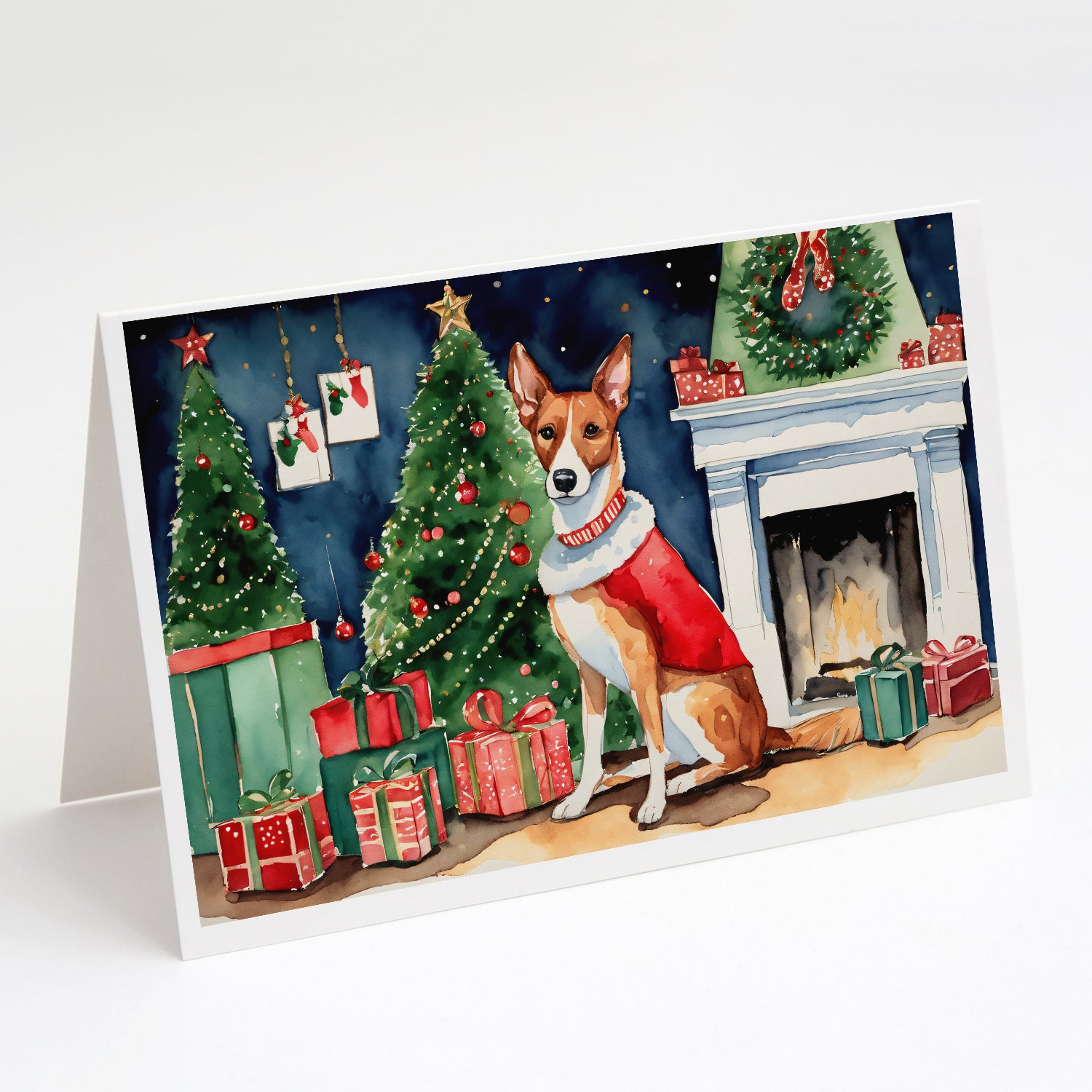 Buy this Basenji Christmas Greeting Cards and Envelopes Pack of 8