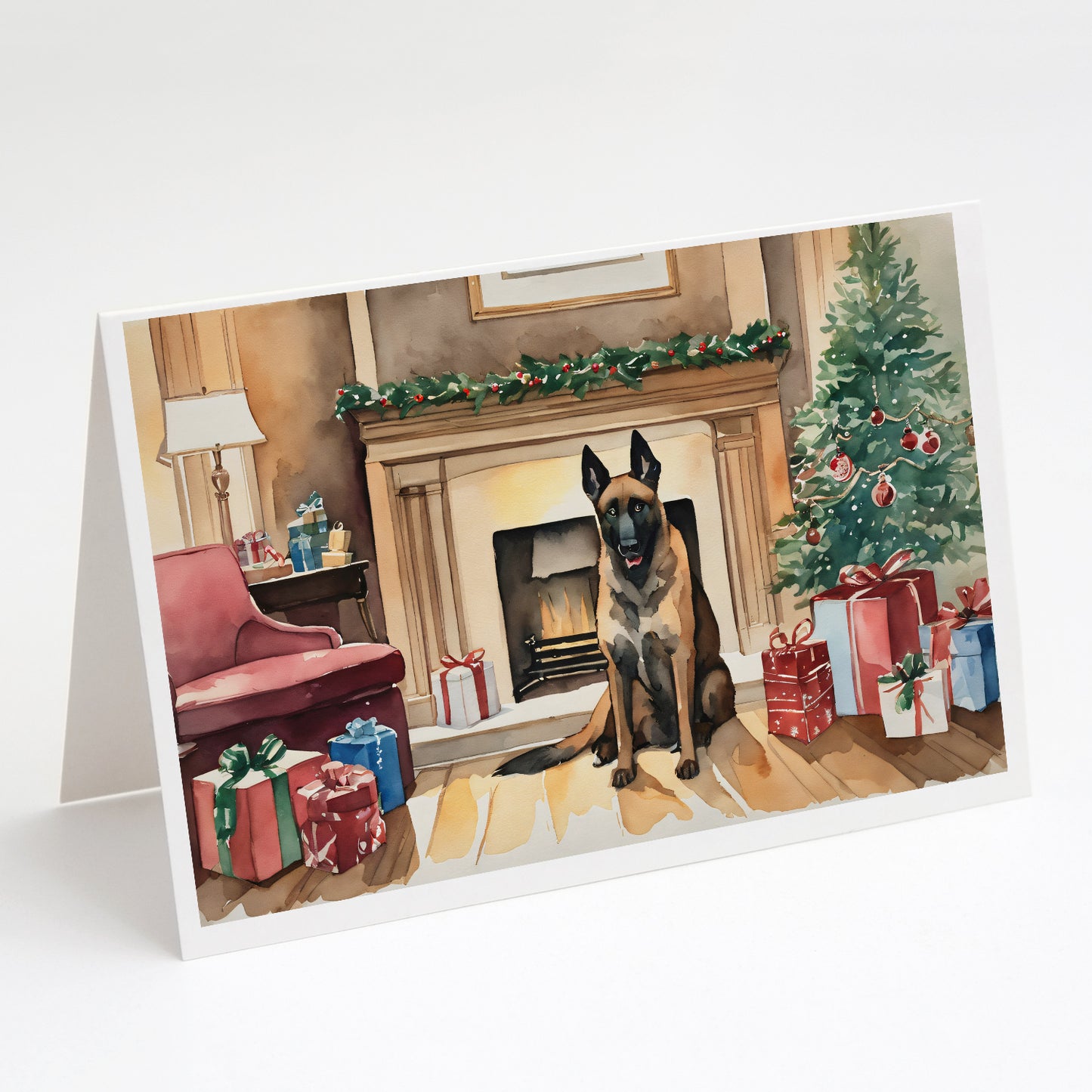 Buy this Belgian Malinois Christmas Greeting Cards and Envelopes Pack of 8