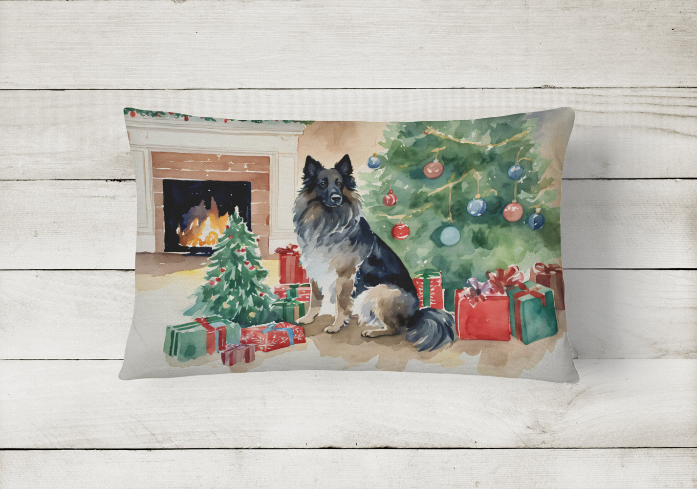 Belgian Tervuren Christmas Throw Pillow