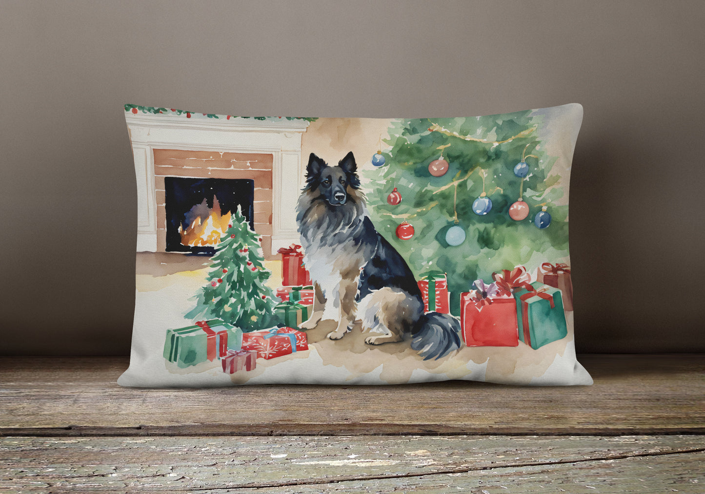 Belgian Tervuren Christmas Throw Pillow