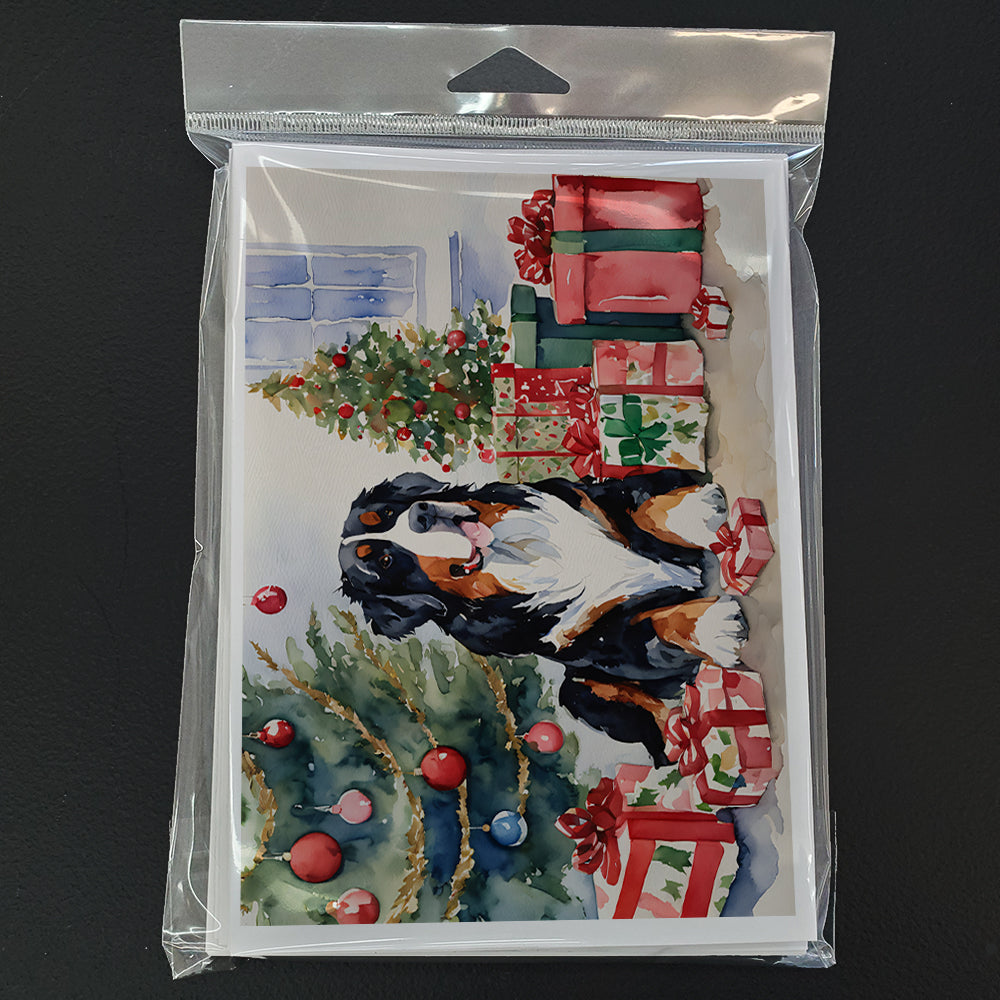 Bernese Mountain Dog Christmas Greeting Cards and Envelopes Pack of 8