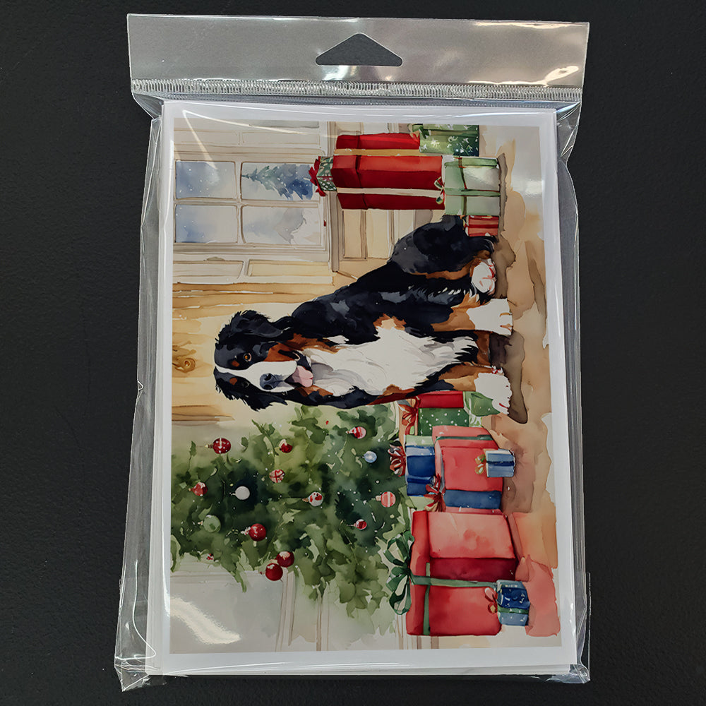 Bernese Mountain Dog Christmas Greeting Cards and Envelopes Pack of 8