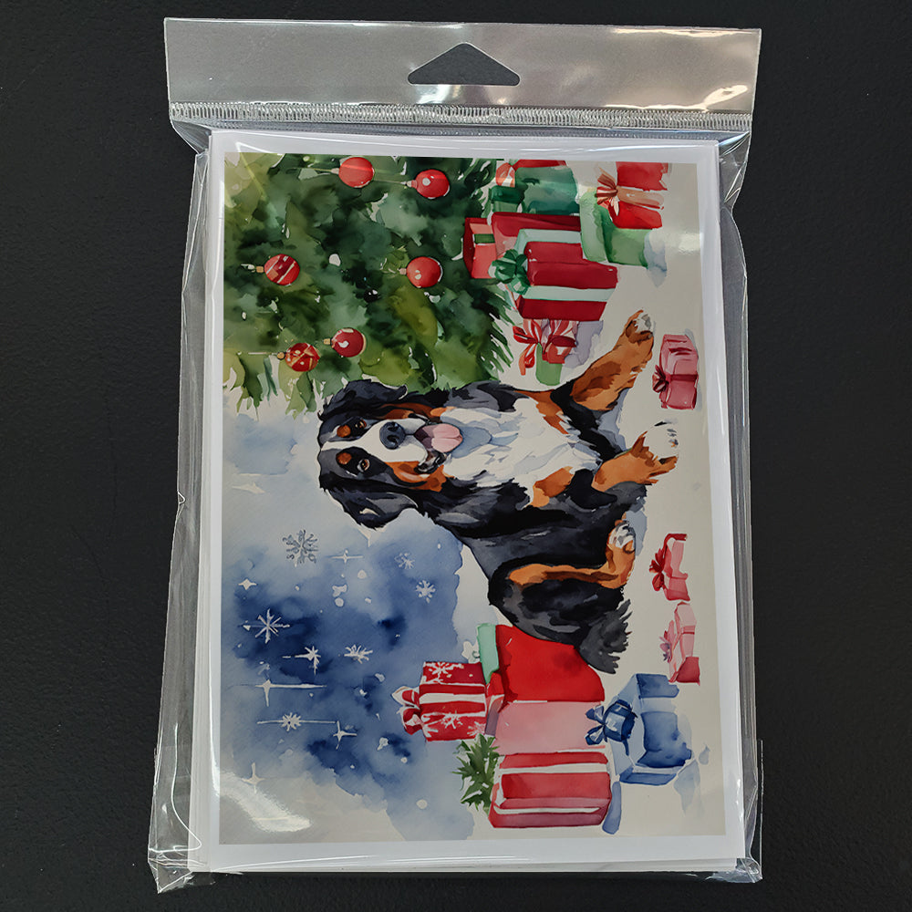 Bernese Mountain Dog Christmas Greeting Cards and Envelopes Pack of 8