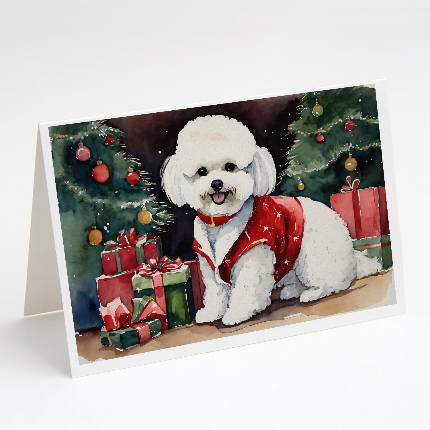 Buy this Bichon Frise Christmas Greeting Cards and Envelopes Pack of 8