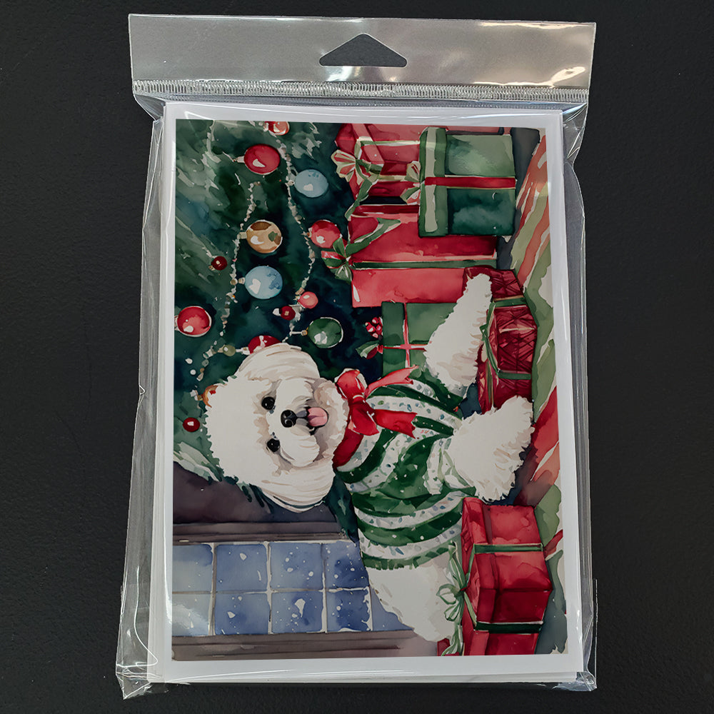 Bichon Frise Christmas Greeting Cards and Envelopes Pack of 8