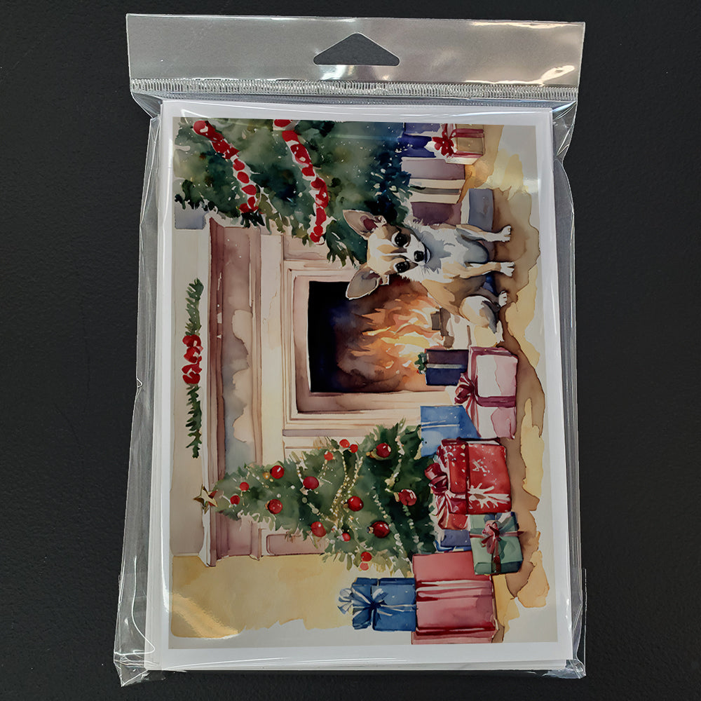 Chihuahua Christmas Greeting Cards and Envelopes Pack of 8