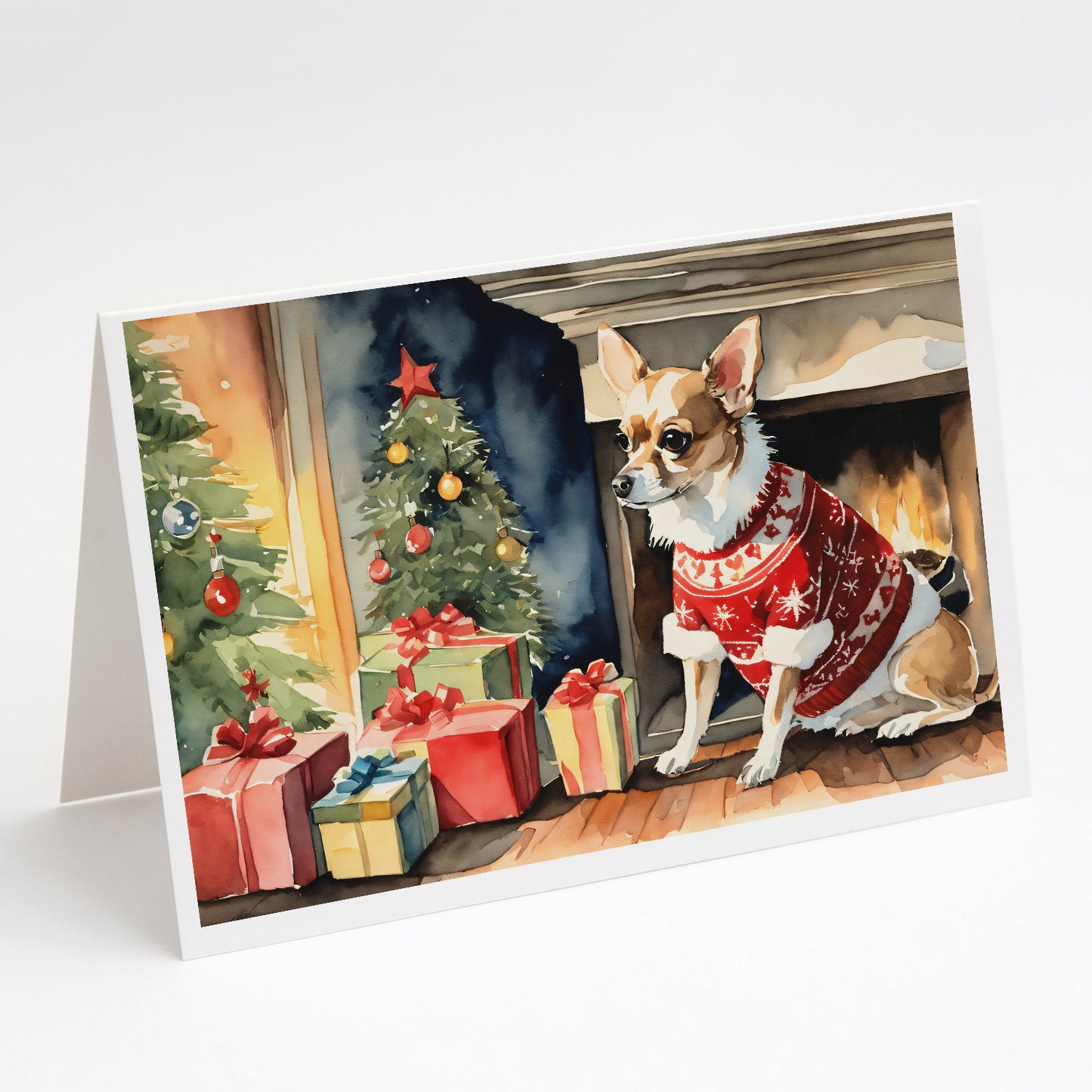 Buy this Chihuahua Christmas Greeting Cards and Envelopes Pack of 8