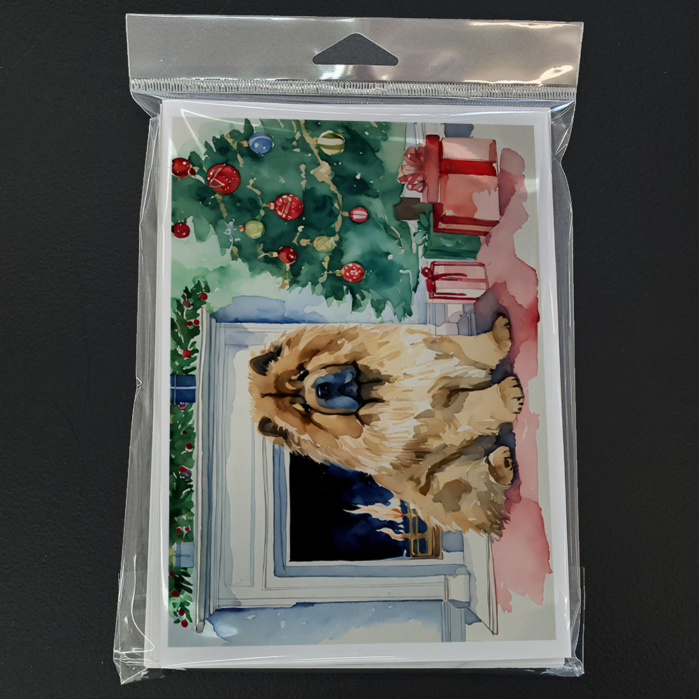Chow Chow Christmas Greeting Cards and Envelopes Pack of 8