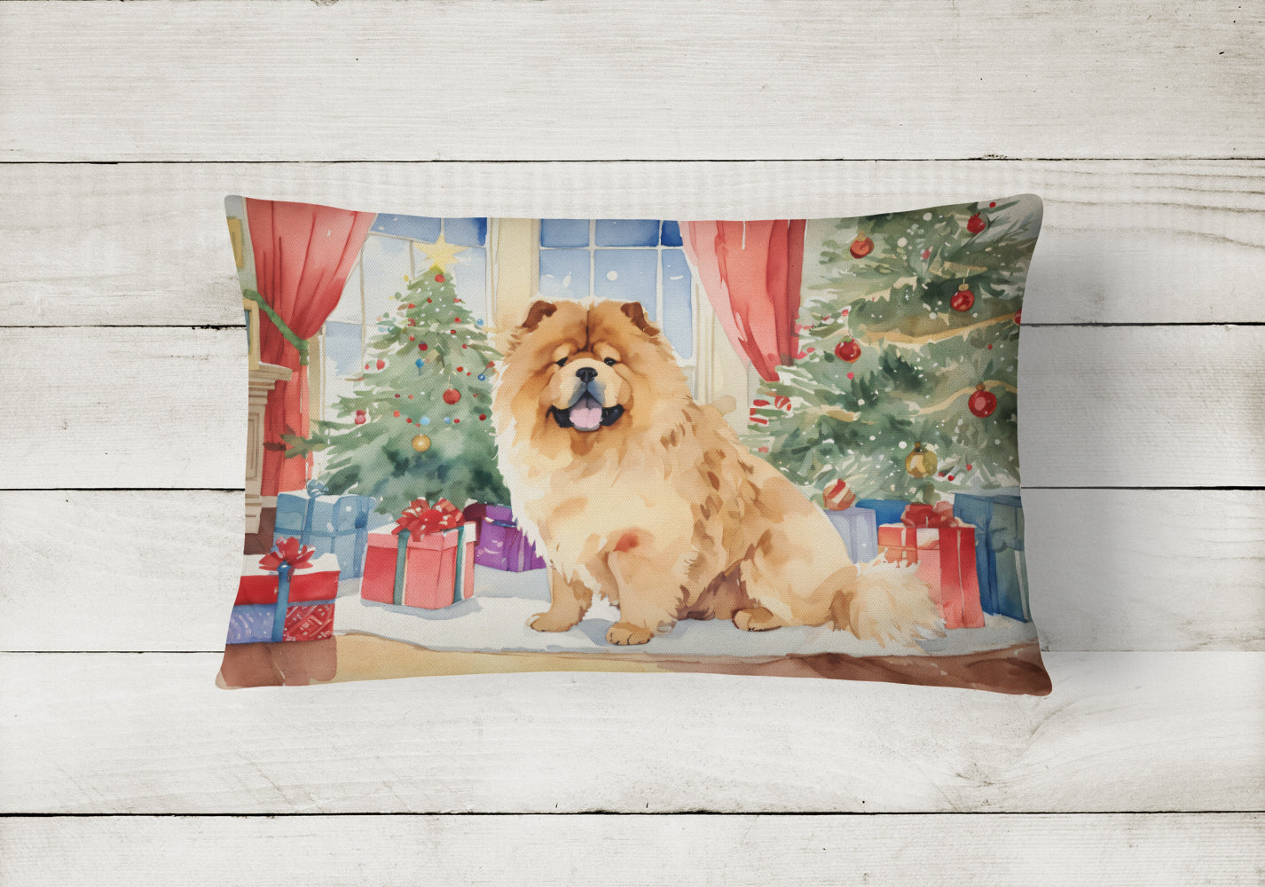 Chow Chow Christmas Throw Pillow