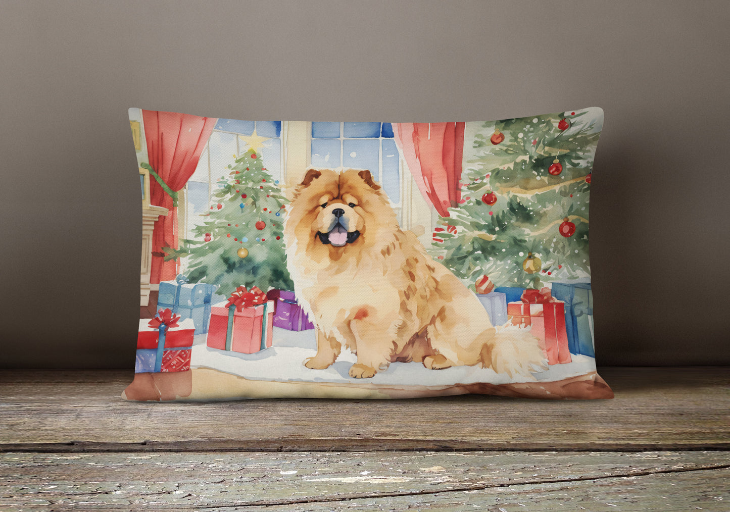 Chow Chow Christmas Throw Pillow