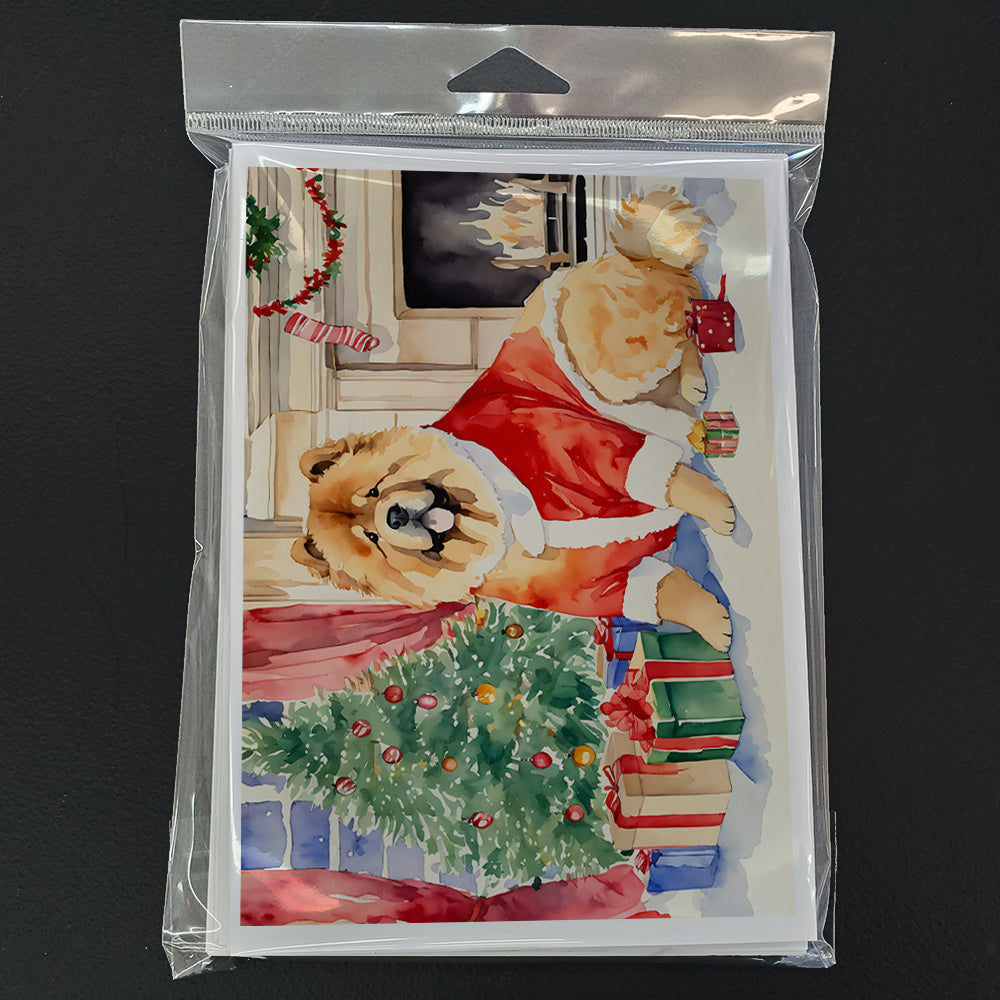 Chow Chow Christmas Greeting Cards and Envelopes Pack of 8
