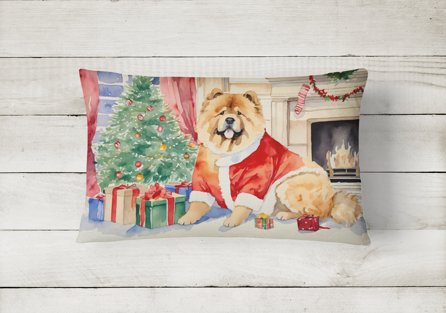 Chow Chow Christmas Throw Pillow