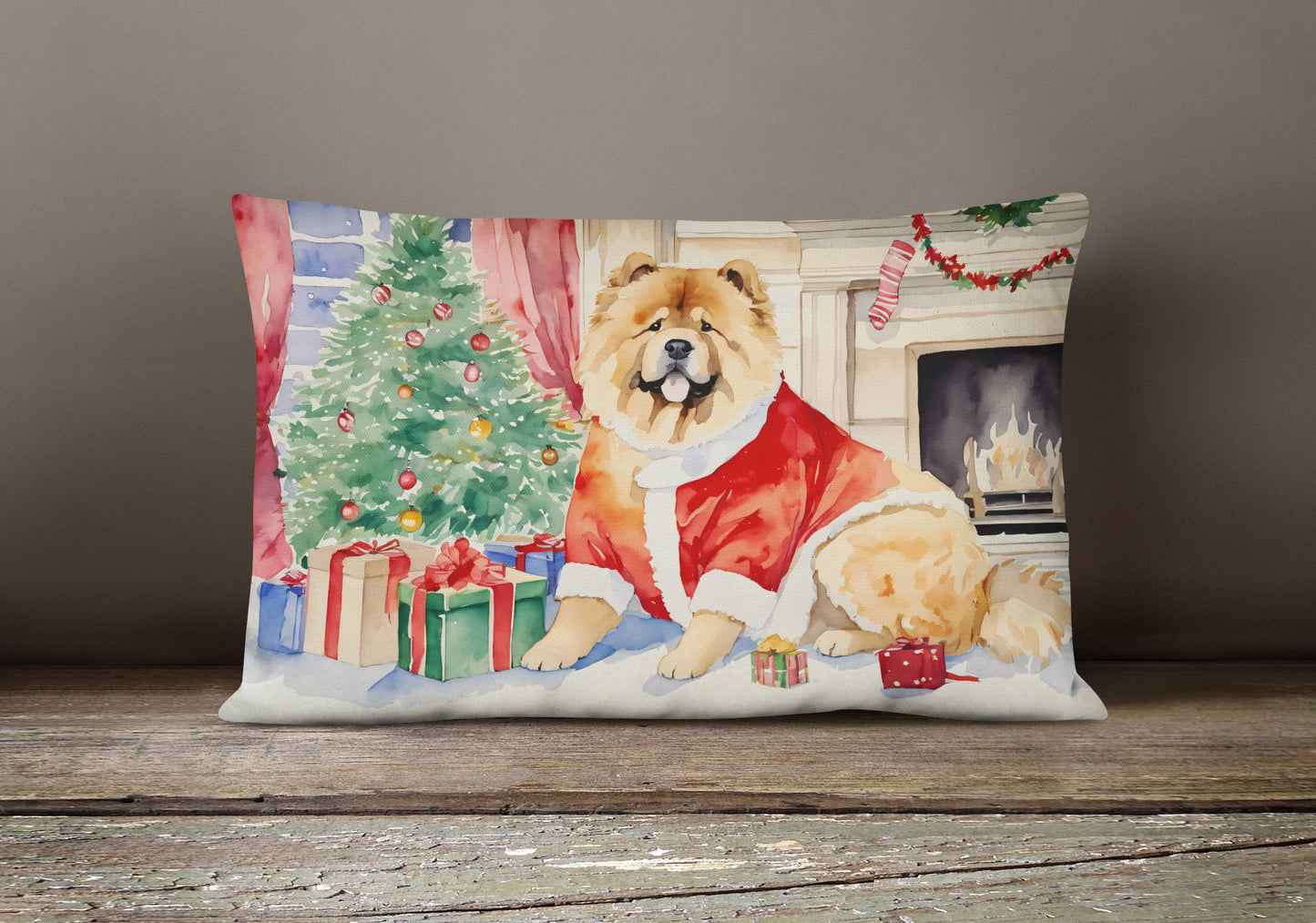 Chow Chow Christmas Throw Pillow