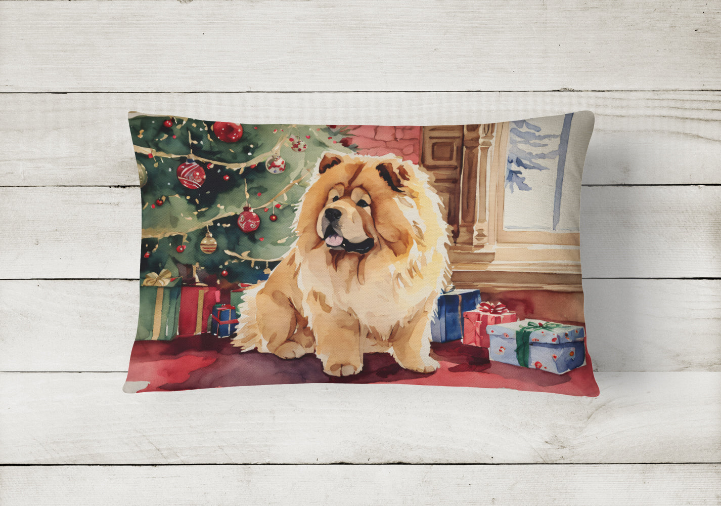 Chow Chow Christmas Throw Pillow