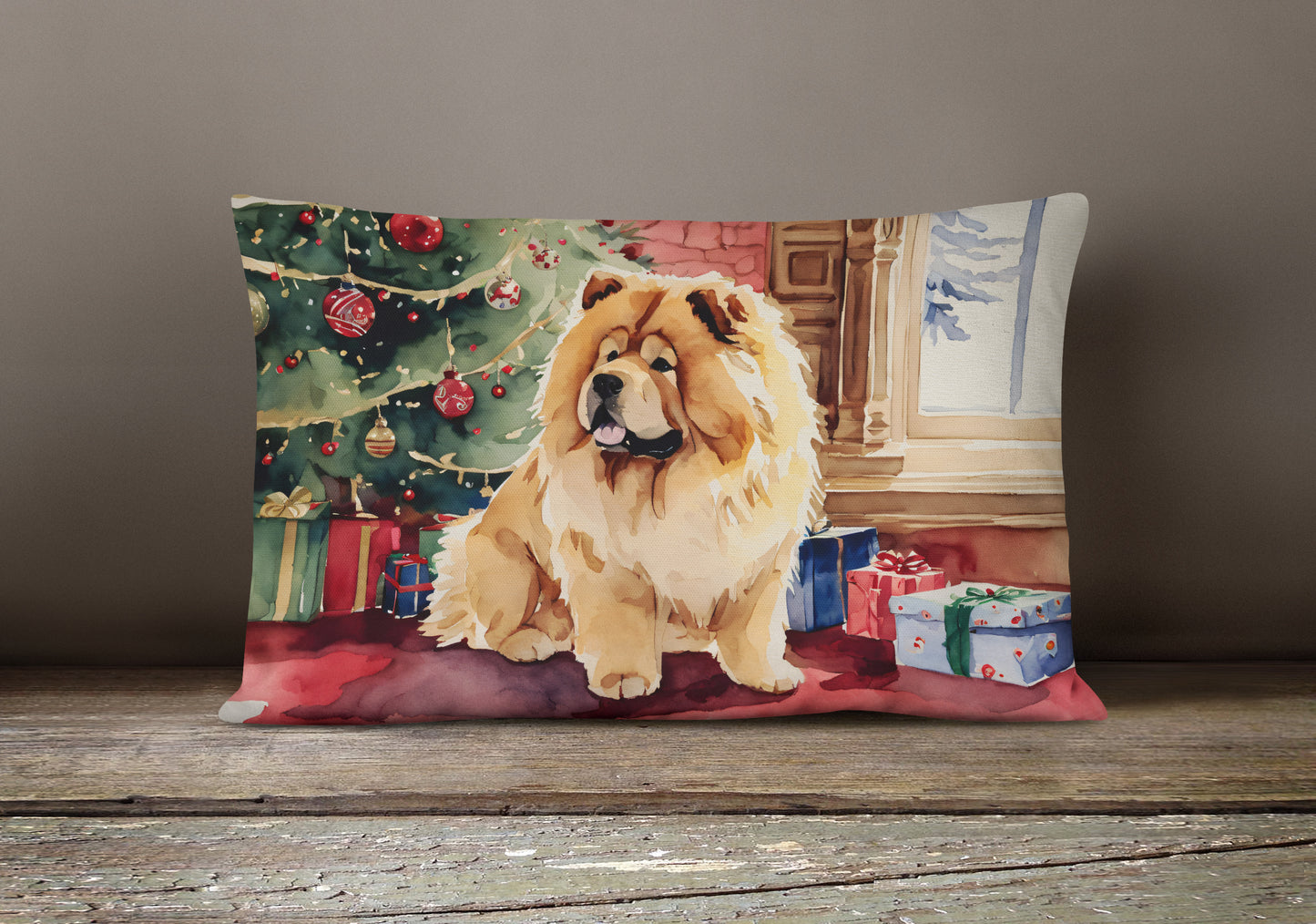 Chow Chow Christmas Throw Pillow