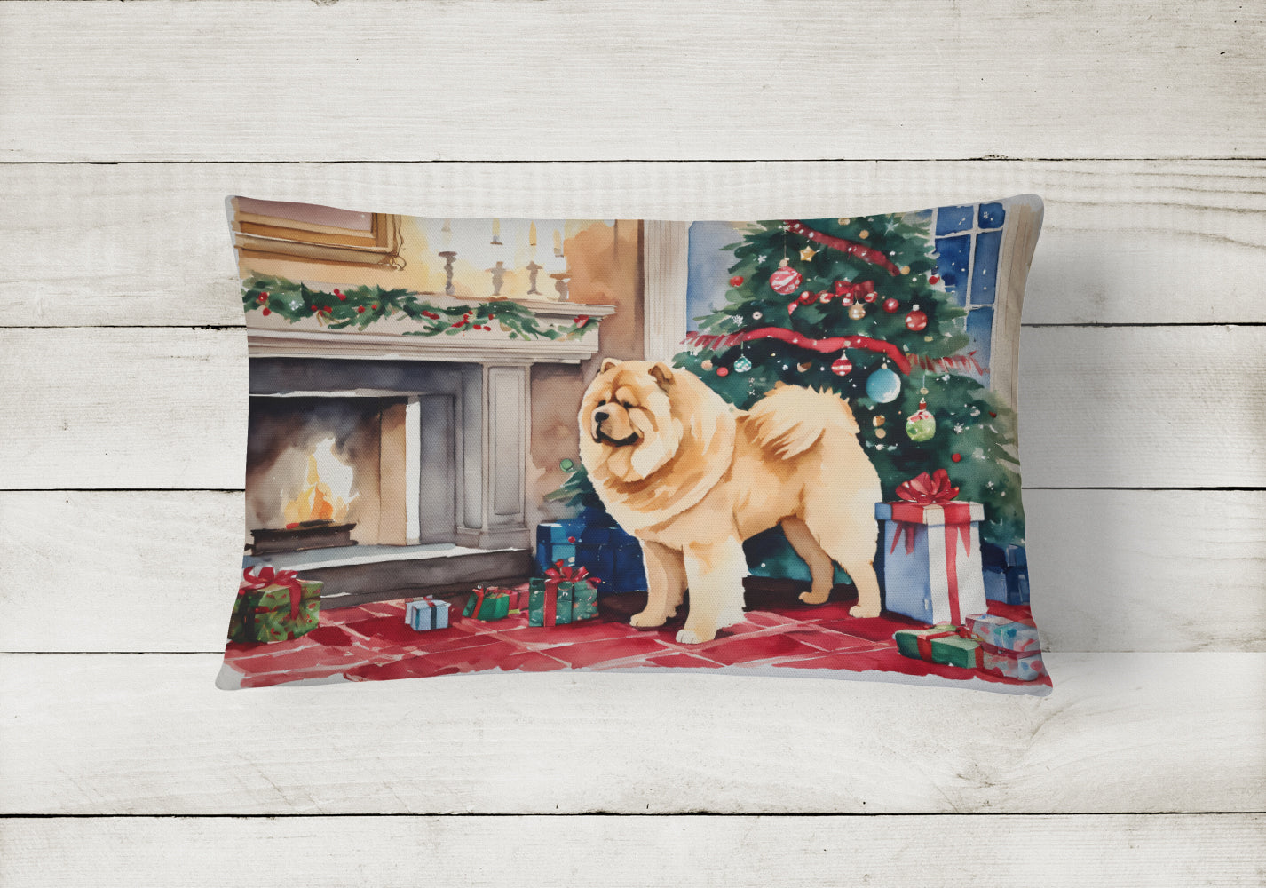 Chow Chow Christmas Throw Pillow