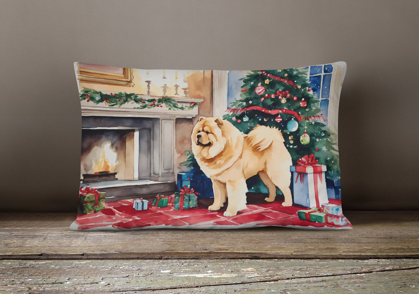 Chow Chow Christmas Throw Pillow