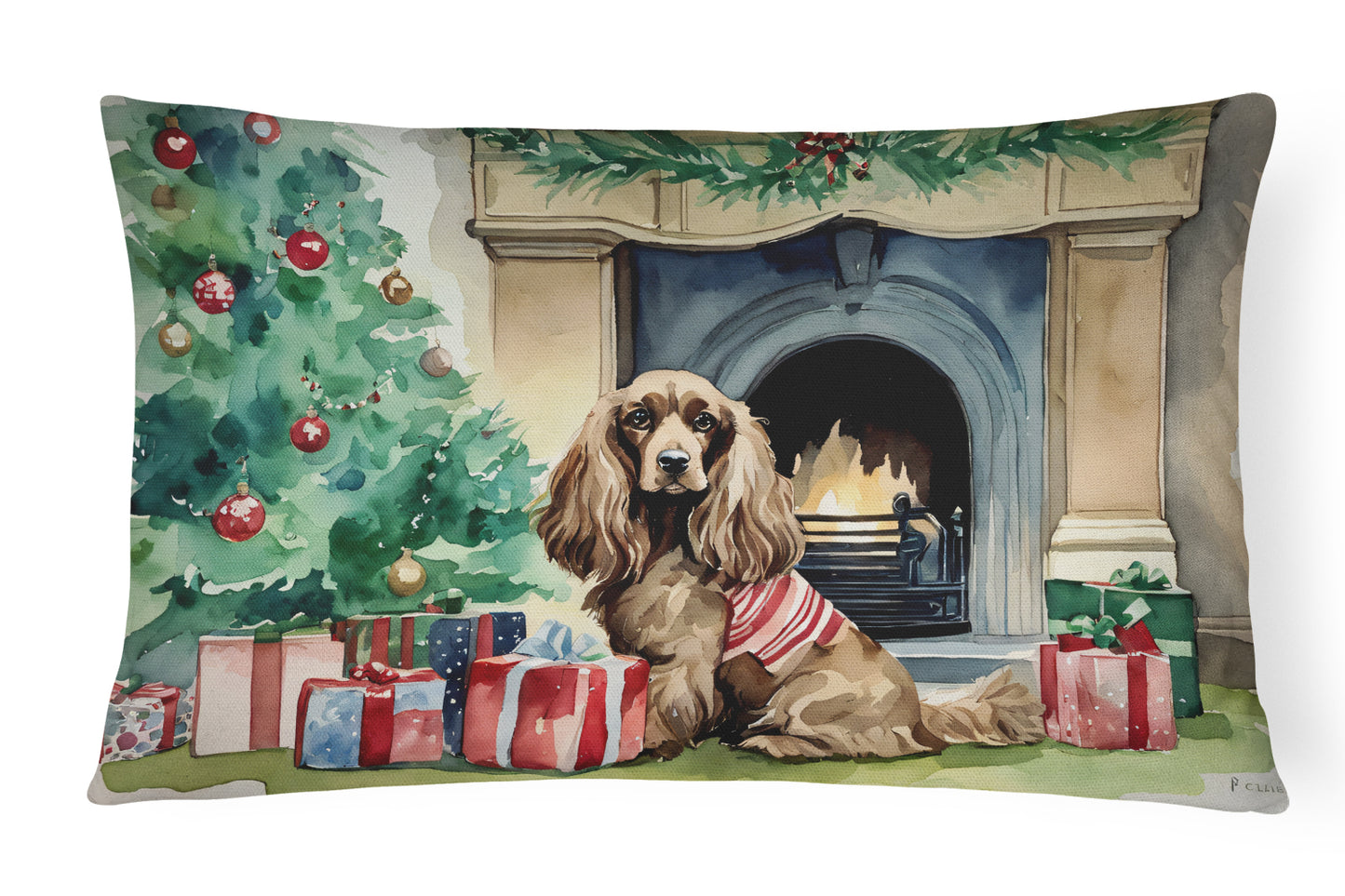 Buy this Cocker Spaniel Christmas Throw Pillow